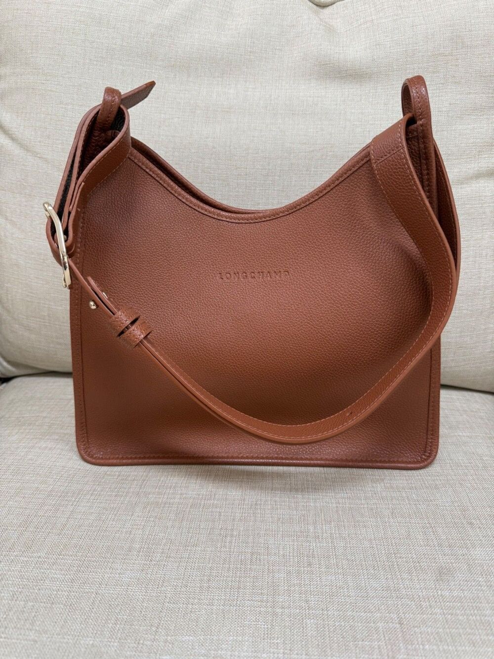 Longchamp Le Foulonne Hobo - Caramel Leather